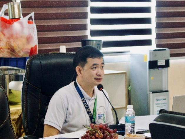 The MGB-RO-XIII Mine Safety, Environment and Social Division Chief Engr. Francis Glenn Suarte leads the 2023 Q4 MRFC Monitoring.