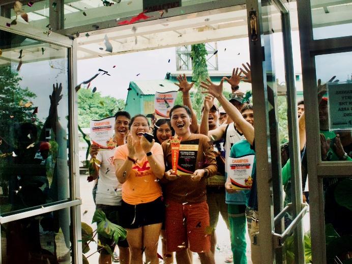 A hero’s welcome for the Greenstone Emergency Response Team after winning the championship title at the Caraga Regional Fire Olympics in Tandag City, Surigao del Sur.