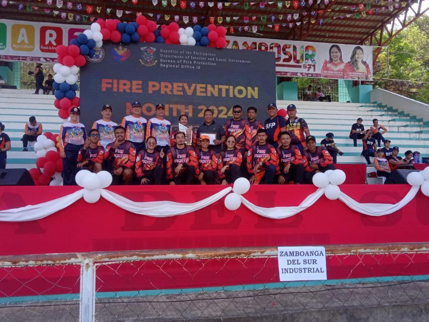 The TVIRD Balabag Emergency Response Team was awarded the championship trophy during the Region IX Fire Olympics in Pagadian City.