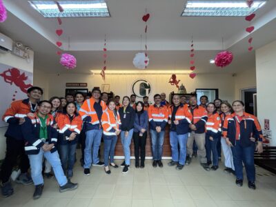 Greenstone’s Records Controllers and Management Representatives from various departments standing proudly with ISO Auditors.  They are joined by officers led by TVIRD President Michael G. Regino at the tail end of the ISO surveillance audit.