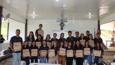 SPES 2025 beneficiaries mark the successful completion of their 20-day immersion in a modest gathering organized by TVIRD officers who provided tokens of appreciation for their hard work and dedication