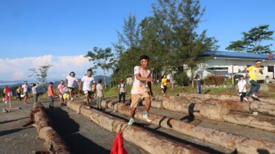 Game faces on as Balabag employees actively participate in this year's Earth Day Color Obstacle Run.
