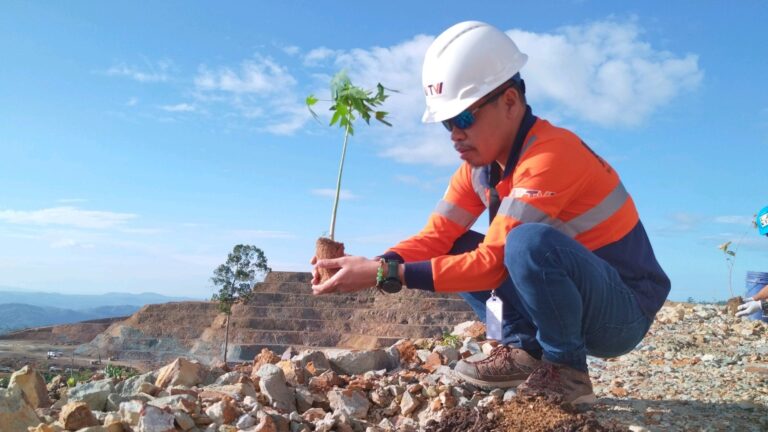 TVIRD Environment Manager Jjam Cutillas, initiates and leads the company's community-wide tree-planting program at the Balabag Project. The program is designed to rehabilitate the mine site progressively during its operations, starting with the planting of fast-growing grasses, and eventually, native tree species.