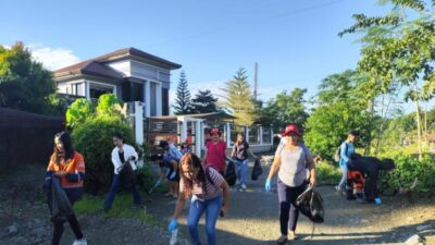Barangay residents and TVIRD volunteers work together in cleaning roadways and sidewalks, collecting and properly disposing waste, and highlighting the importance of shared responsibility for a cleaner environment.