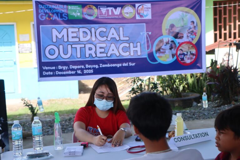 The Balabag Project’s Resident Physician, Dr. Zarah Navarro, MD, takes the lead at the consultation table during the company’s medical mission in Depore.