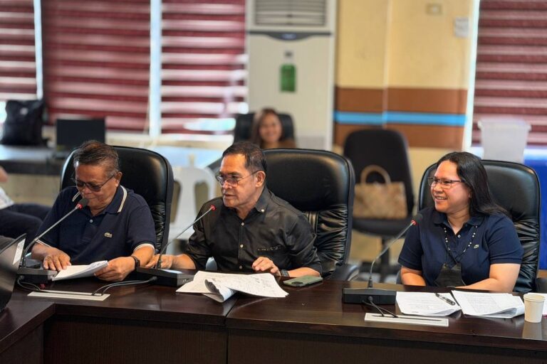 Mayors of Greenstone’s host municipalities (L to R): Ramon Mondano of Mainit, Dominador Esma of Alegria and Vice Mayor Richelle Romarate representing Guillermo Romarate, Jr. of Tubod – thoroughly scrutinizing the community progress of Greenstone for Q3 2025.