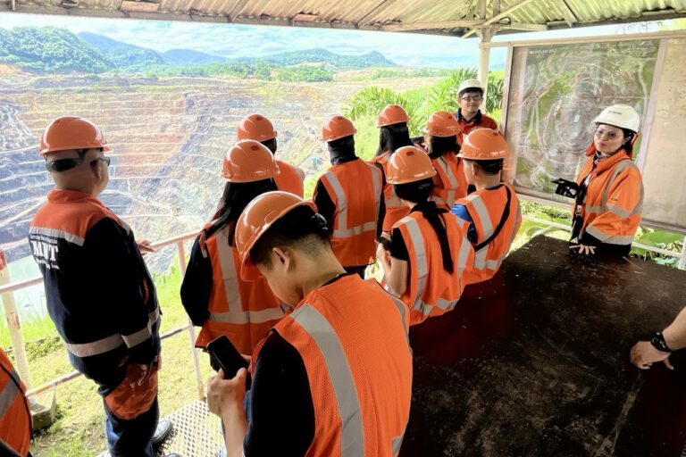 A representative from Greenstone Mines Division explains to the MMT inspectors the current mine development and plans on the Siana Pit.