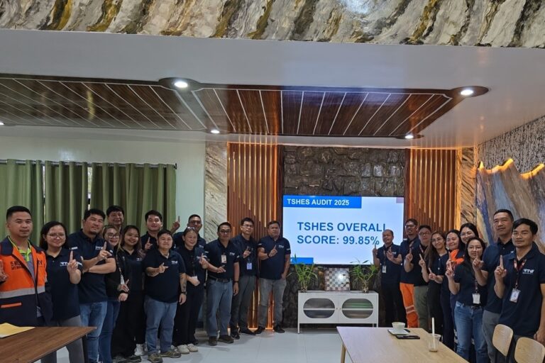 Nowhere but up: as the Balabag team secured an overall TSHES score of 99.85%