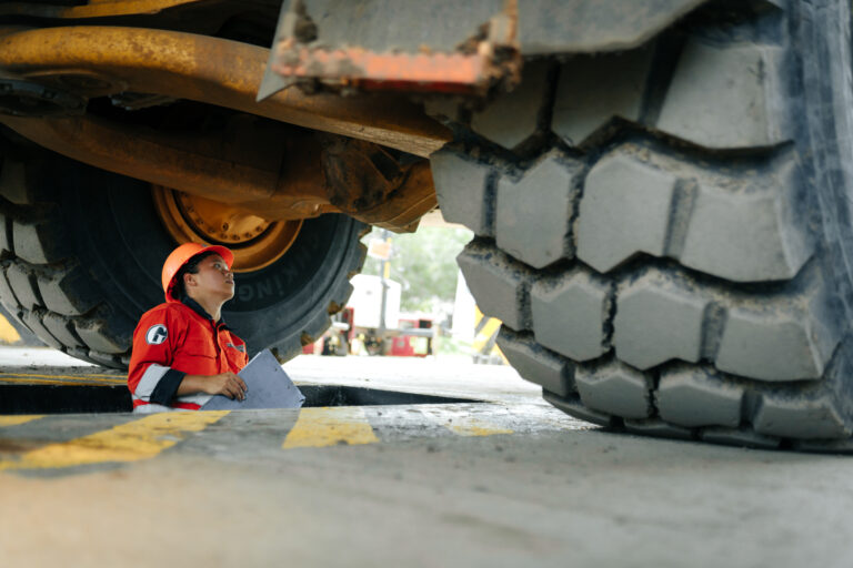 Shortcut is never an option: Mary Jane thoroughly checks every Articulated Dump Truck (ADT) that comes through her maintenance bay before releasing it back into operations, making sure the safety of drivers and operators is never compromised.