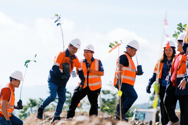 Planting together. Balabag employees, together with PMIEA auditors, share smiles during the Arbor Day 2026 tree-planting activity held at the Balabag mine site. A total of 60 jackfruit (Artocarpus heterophyllus) seedlings were planted as part of the activity.