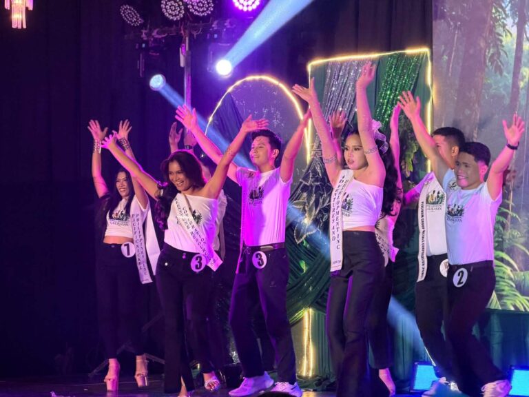 Contestants show their dancing skills during the pageant’s intermission number