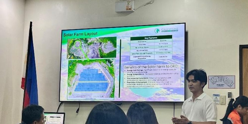 PAVI Green Operations Manager Engr. Rico Hernandez explains the features and long-term benefits of Greenstone’s future solar farm to the MRFC Validators.