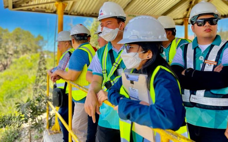 DOLE-OSHC members inspect and review the current situation of the project’s mine pit.