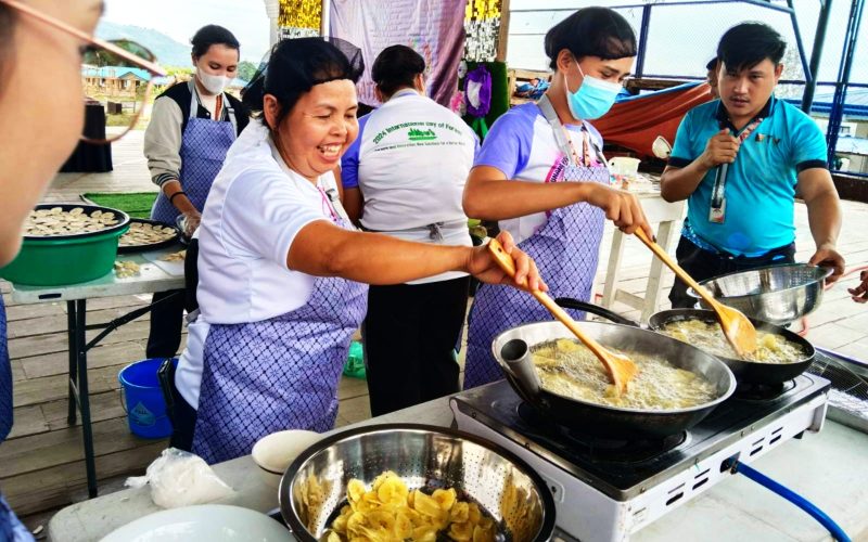 Going bananas. During its Women’s Month celebration, the women of TVIRD Balabag learned how to make banana chips – an activity that promotes sustainable small business opportunities for the community.