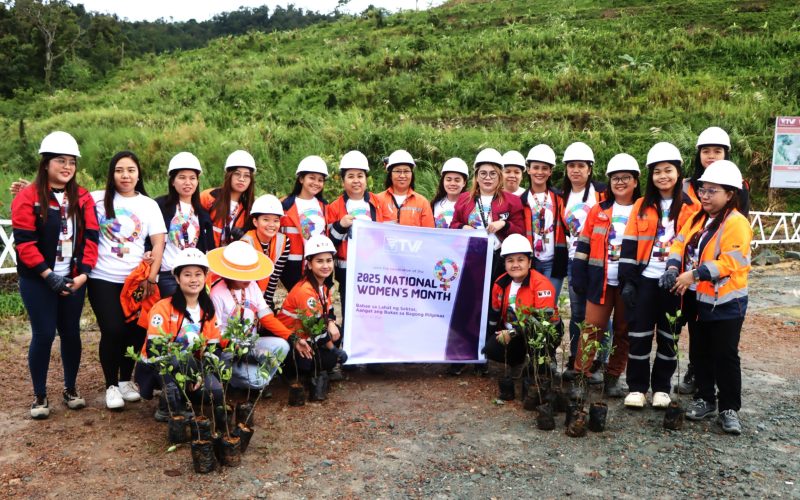 Female employees at the Balabag Project started their women’s month celebration with a tree-planting activity, demonstrating their role in nurturing and protecting the environment.
