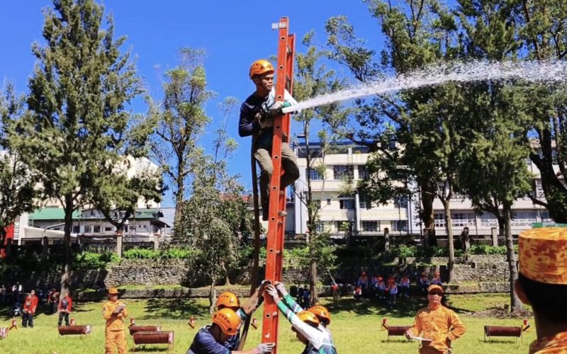 TVIRD’s ERT takes the lead, showcasing their agility in the up-the-ladder competition during the 70th Annual National Mine Safety and Environment Conference (ANMSEC).